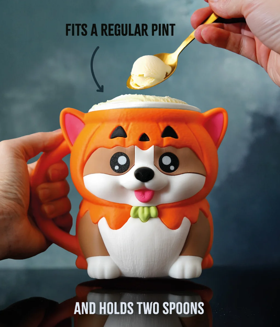 Kevin the Corgi Ice Cream Pint Holder 🎃🐶