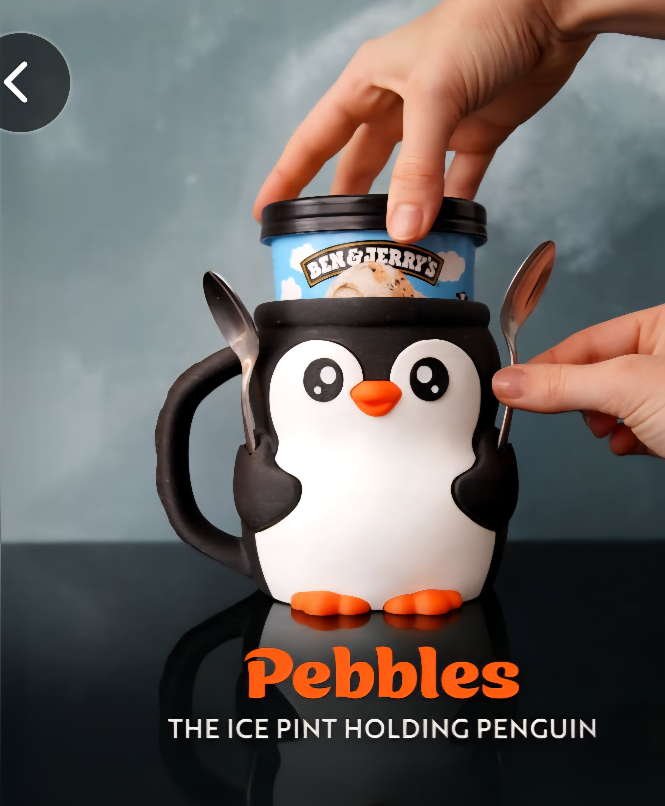 Pebbles the 3D Printed Penguin Ice Pint Holder 🐧❄️