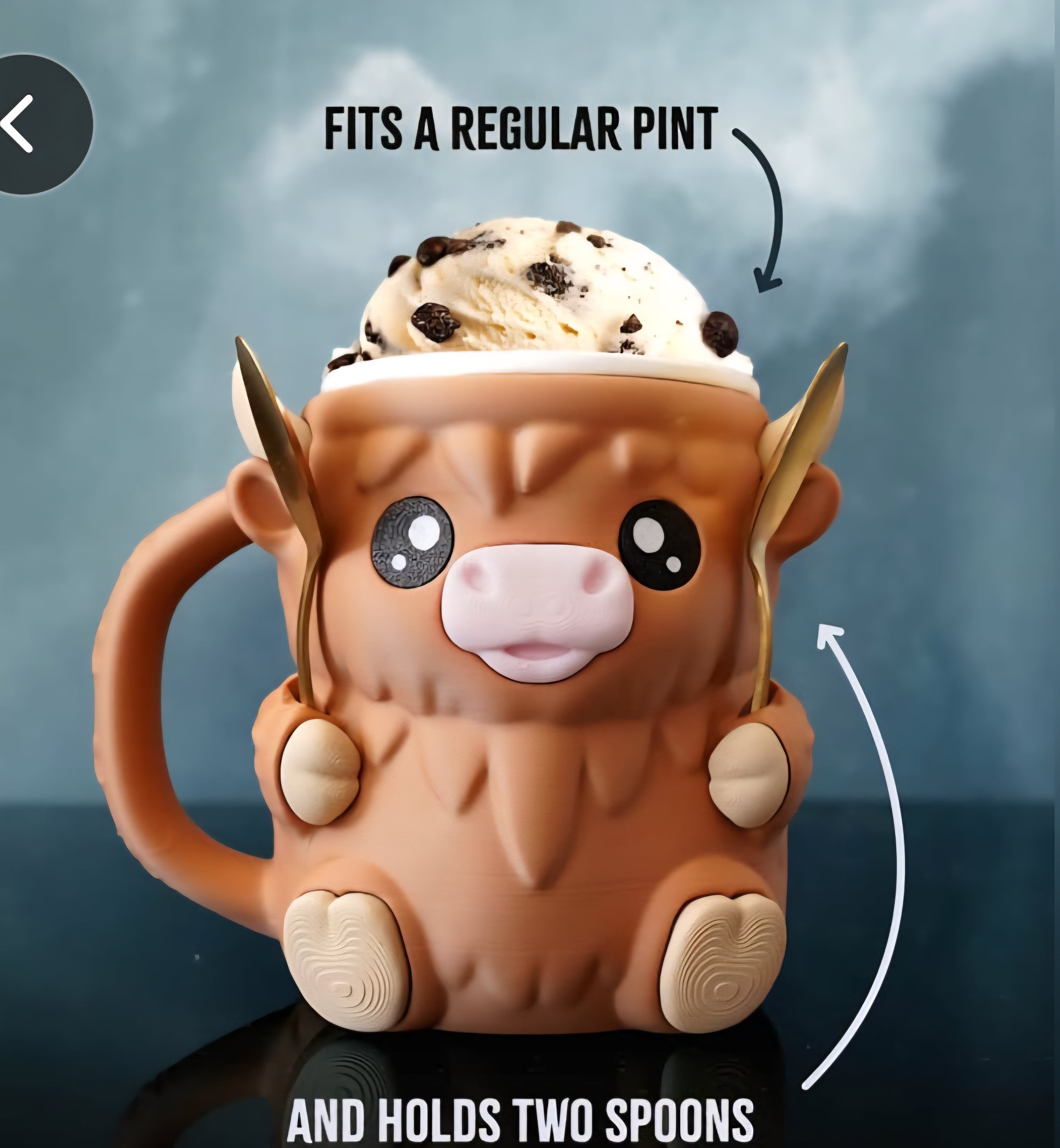 Ferdinand the Highland Cow Ice Pint Holder 🐮❄️